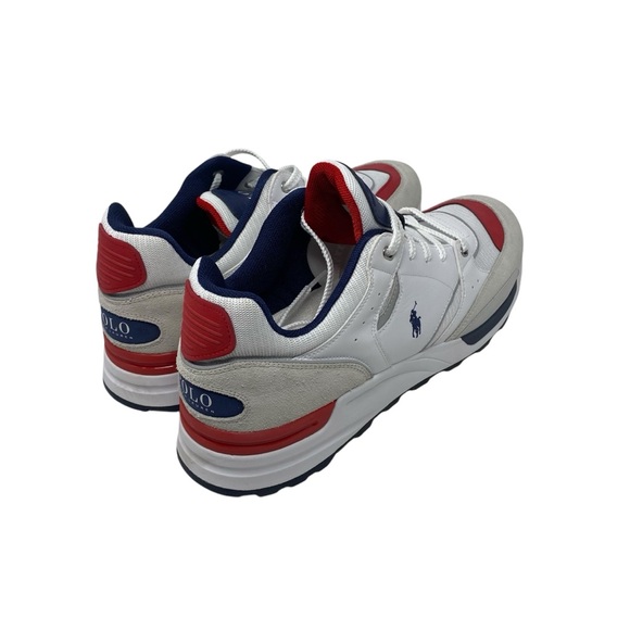 Polo Ralph Lauren Trackster 200 Sneakers Men’s Size 14 White, Blue & Red NWOB - Picture 5 of 12